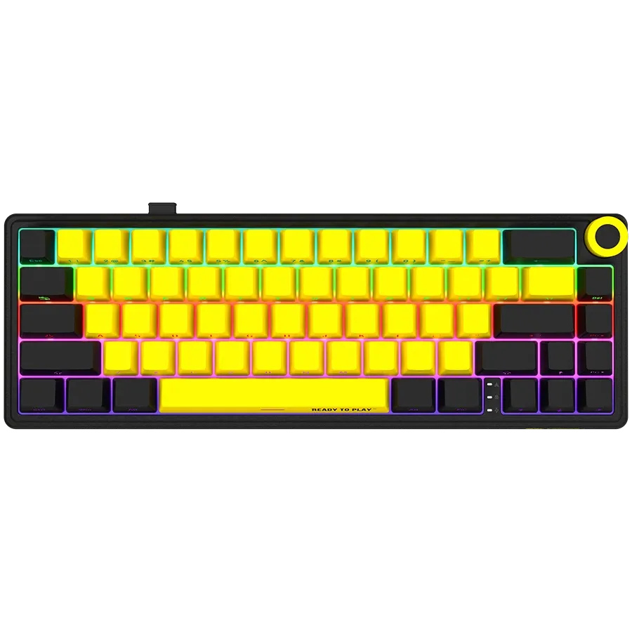 photo 1 - Бездротова ігрова клавіатура Lorgar KBP70MW Wireless Mechanical Pro Black-Yellow
