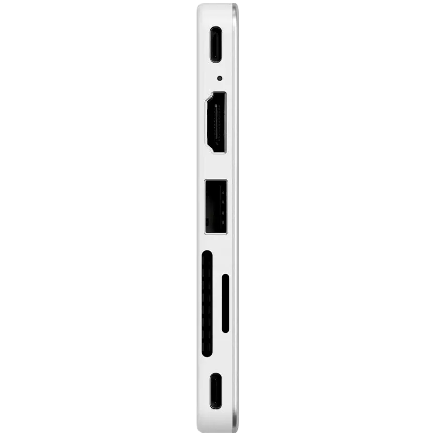 Многопортовый адаптер Satechi Snap USB‑C 6-в-1 для MacBook Neo, Серебристый – photo 3