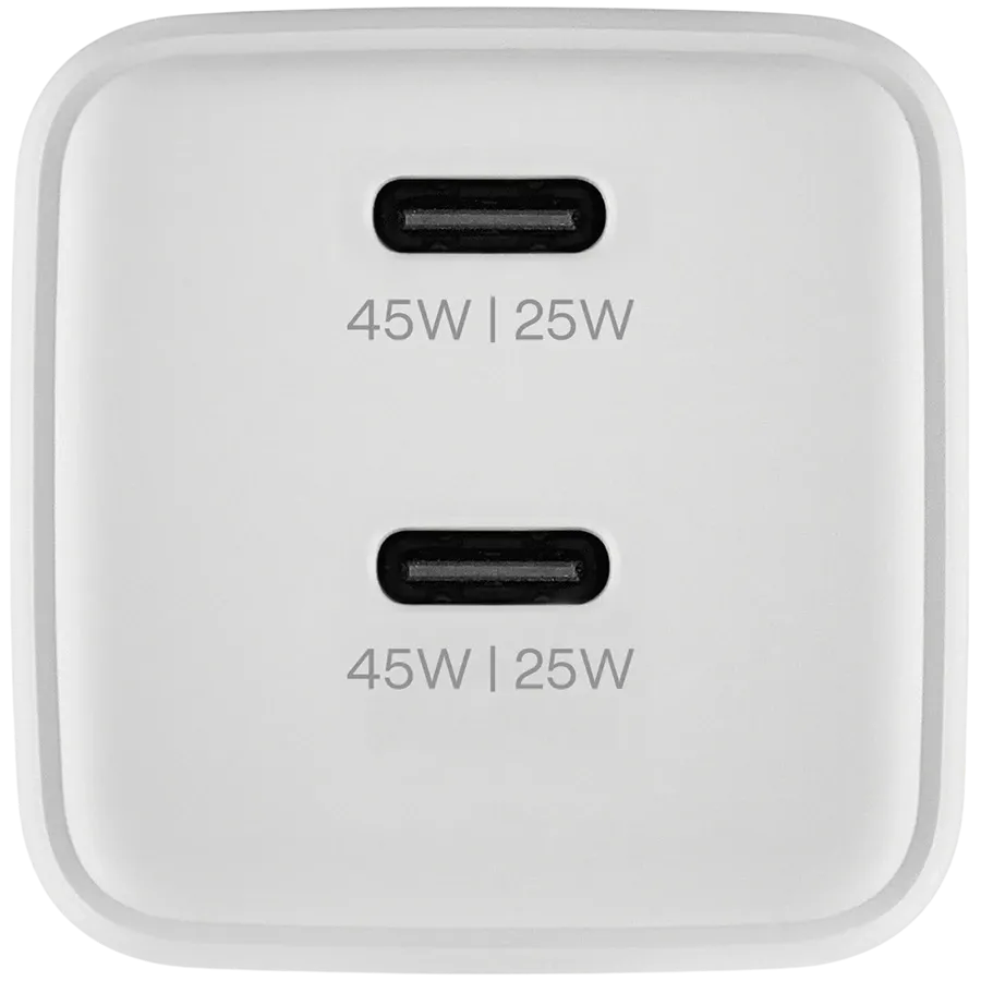 photo 3 - UBEAR Қуат адаптері 2*USB-C 2*Қысымды теңестіру жүйесі, 45 Вт