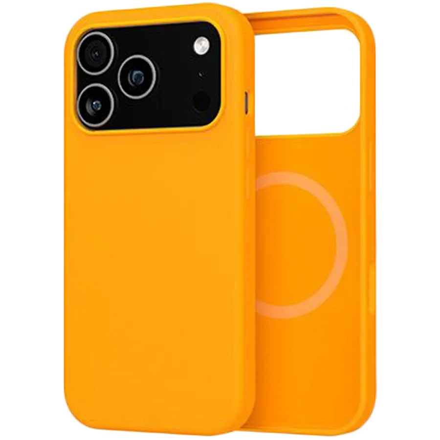 photo - Husă de silicon MW cu MagSafe pentru iPhone 17 Pro, Orange