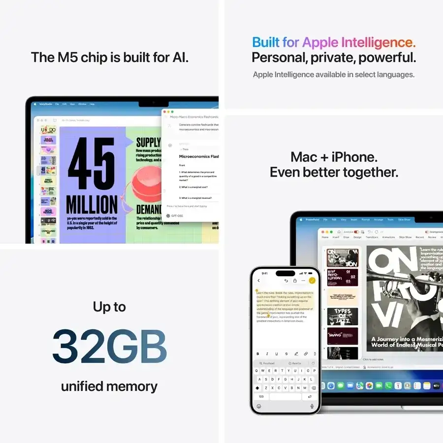 MacBook Air 13.6"  M5 (10C CPU/8C GPU), 16 ГБ, 512 ГБ, Тёмная ночь – photo 8