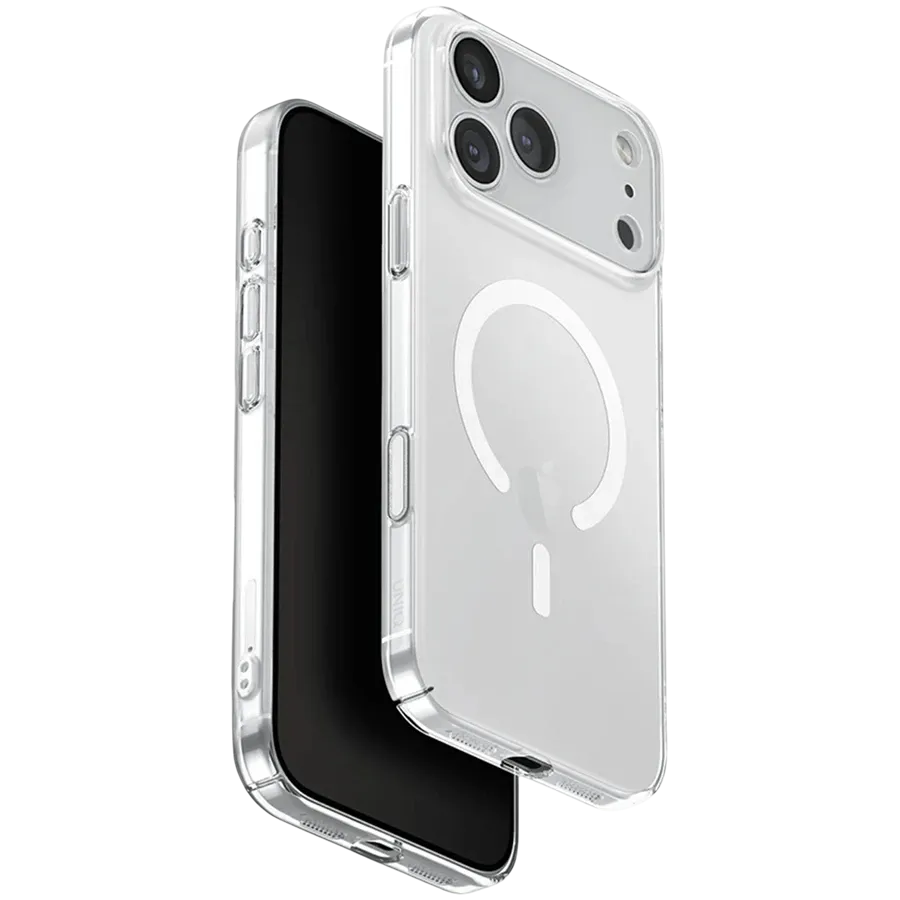 photo - Чехол UNIQ AirSuit с MagSafe для iPhone 17 Pro, Glossy Clear/White