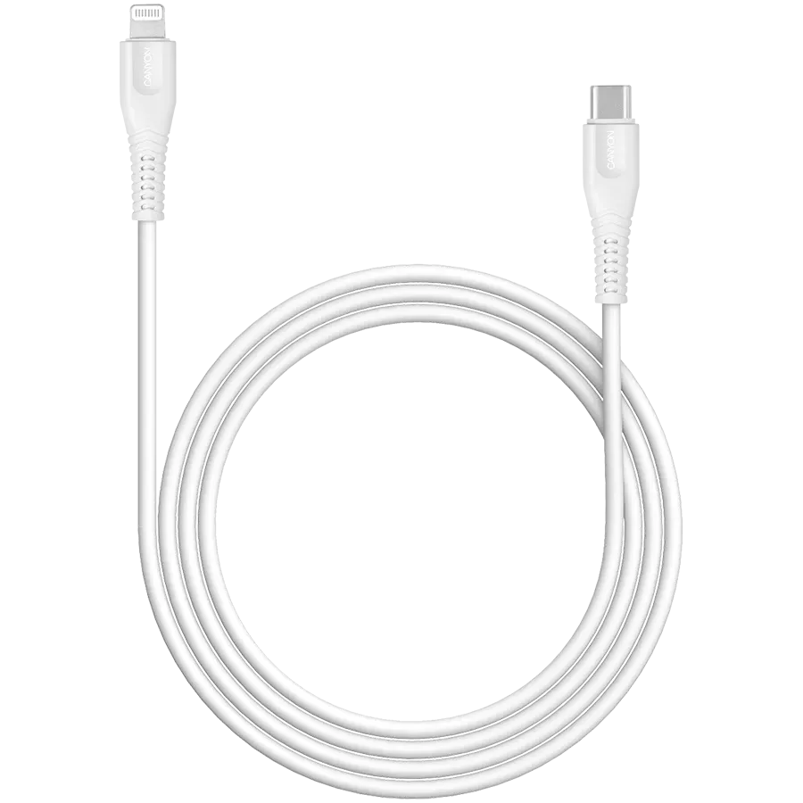 photo 2 - CANYON USB Cable MFI-4, White, 1.2m