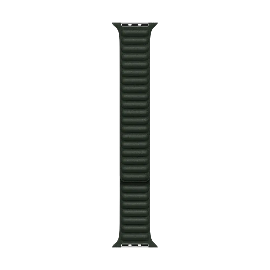 photo 2 - Kəmər Apple Leather Link, Apple Watch üçün, 38/40/41 mm, M/L, Sequoia Green