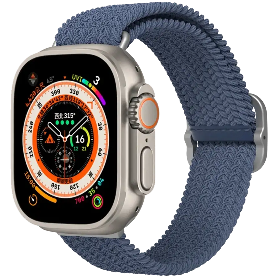RHINOSHIELD Braided Strap Удлинитель ремешка для Apple Watch 42/44/45/49 mm, Тёмно-синий – photo