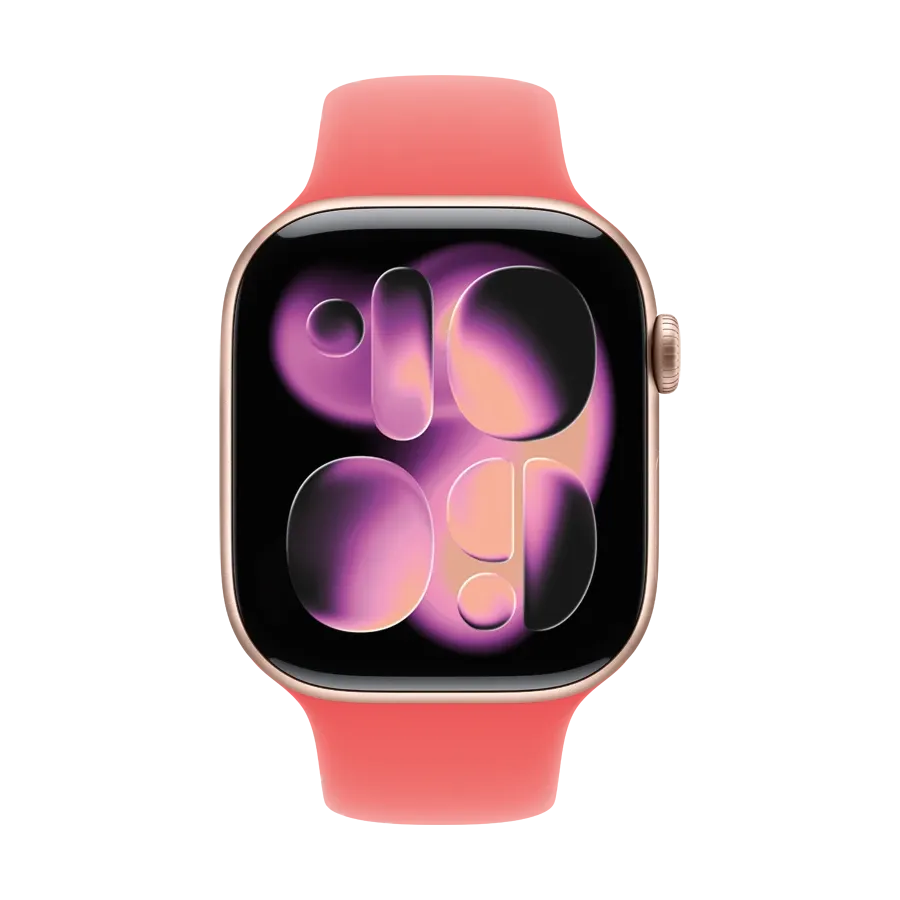 photo 3 - Apple 46mm Sport Band - S/M & M/L Band Extension for Apple Watch 44/45/46/49 mm, Size M/L, Bright Guava