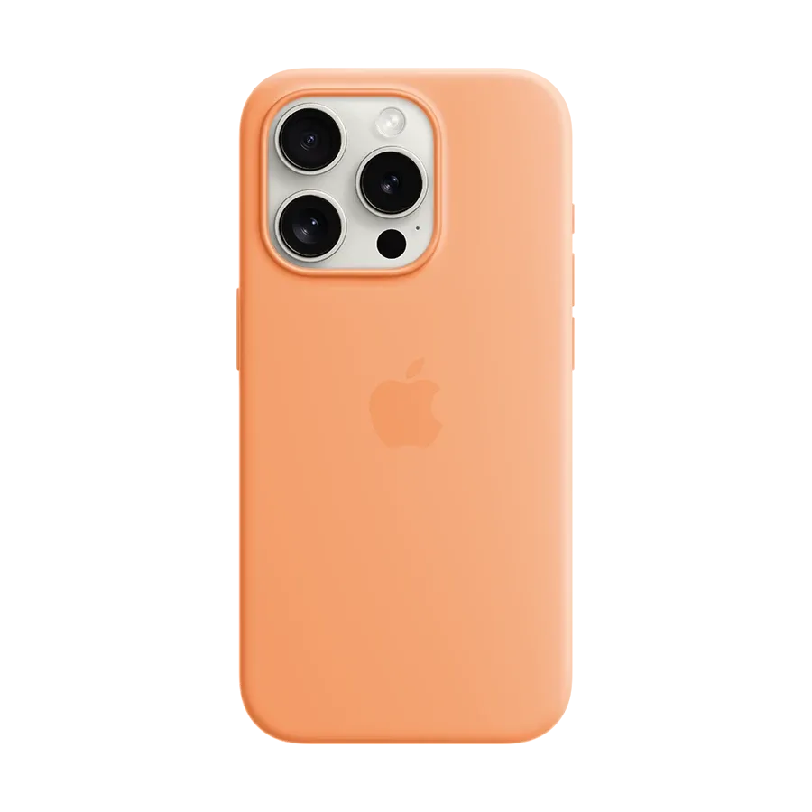 photo 1 - Apple Case Silicone Case with MagSafe თან MagSafe Orange Sorbet for iPhone 15 Pro