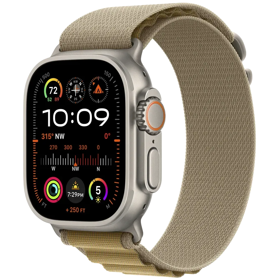 photo 2 - Apple 49mm Alpine Loop - Natural Titanium Finish Ремінець Alpine Loop - Natural Titanium Finish Tan за Apple Watch 44 mmApple Watch 45 mmApple Watch 46 mmApple Watch 49 mm 44/45/46/49 mm