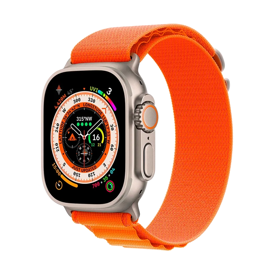 photo 2 - Apple Alpine Loop - Medium Band for Apple Watch 44/45/49 mm, Size M, Orange