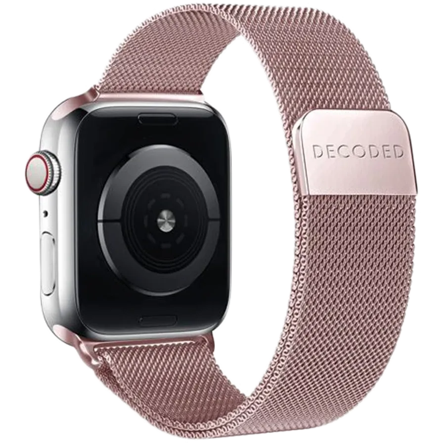photo - DECODED Milan Traction Strap for Apple Watch 41 mm, Rose Gold