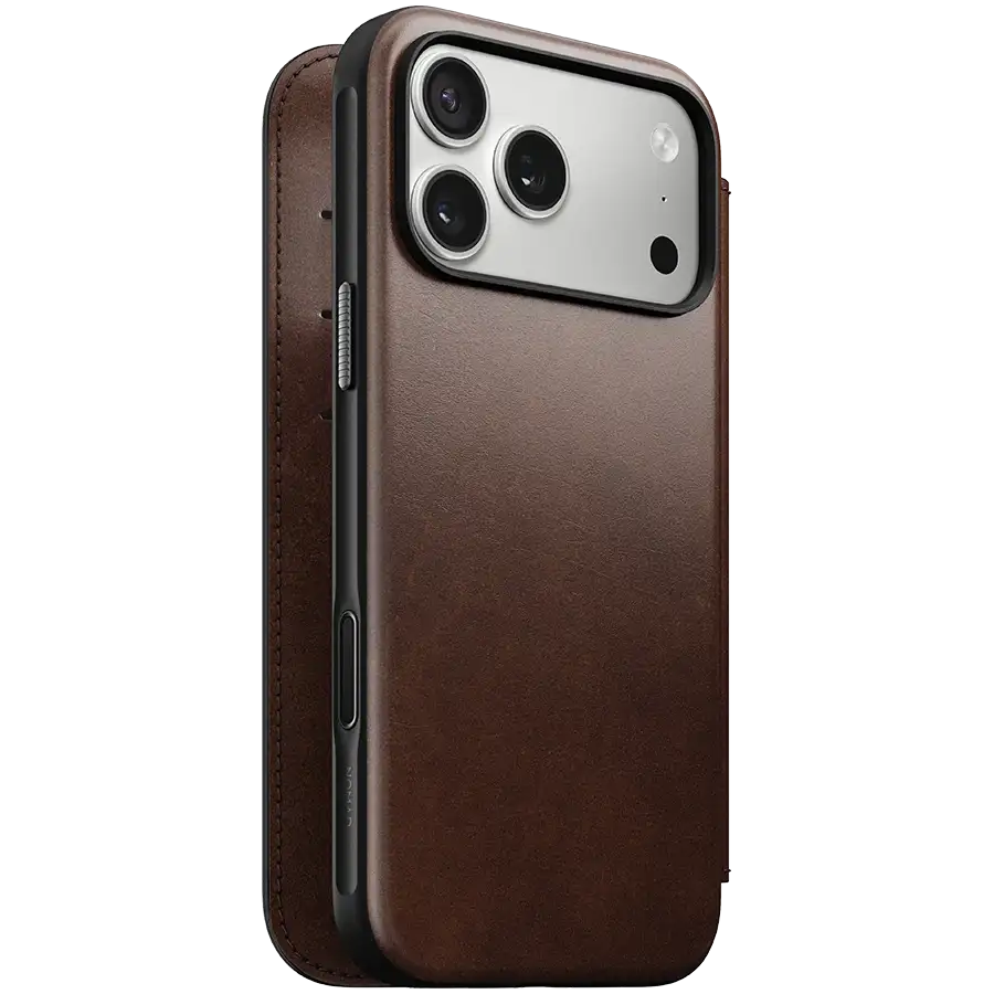 NOMAD Folio Case Folio Modern Horween თან MagSafe Rustic Brown for iPhone 17 Pro Max – photo 1