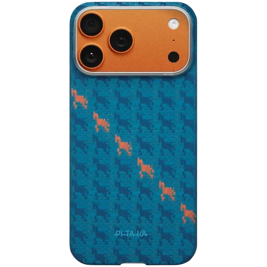 PITAKA Чехол Happiness Rides с MagSafe Индиго для iPhone 17 Pro – photo