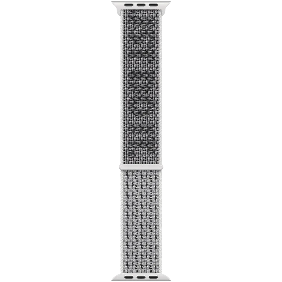 photo 2 - Apple Nike Sport Loop Бау үшін Apple Watch 38/40/41 mm, Summit White/Black