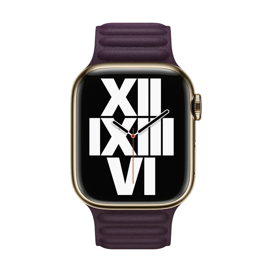 photo 3 - Ремешок Apple Leather Link для Apple Watch, 38/40/41 mm, M/L, Тёмная вишня