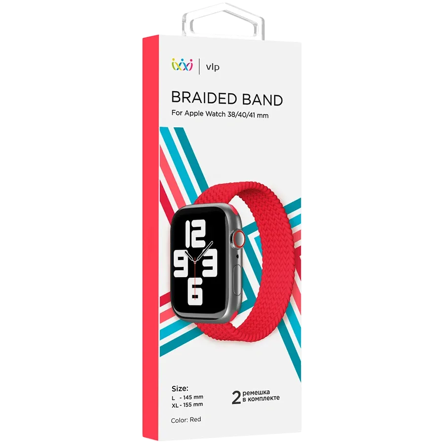 photo 2 - VLP Nylon Band Ремешок для Apple Watch 38/40/41 mm, Размер L/XL, Красный