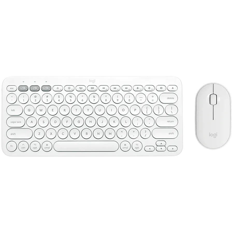 photo - Комплект беспроводной LOGITECH Pebble 2 Combo Wireless, White (L920-012240)