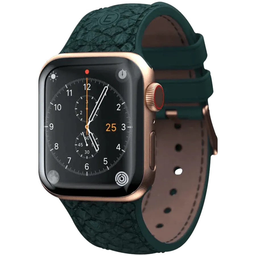 photo 1 - NJORD Salmon Leather Strap Ремешок для Apple Watch 40/41 mm, Темно-зеленый