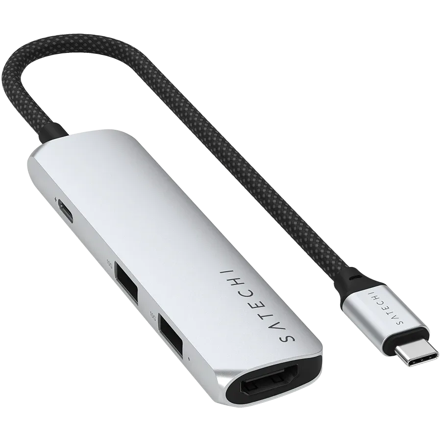photo 3 - SATECHI 4-in-1 USB-C Slim Multiport Adapter 4K, Silver