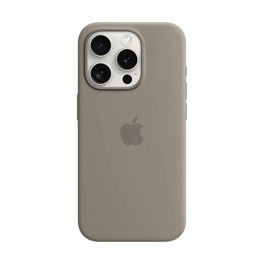 photo 1 - Silikon qoruyucu örtük Apple MagSafe ilə iPhone 15 Pro üçün, Clay