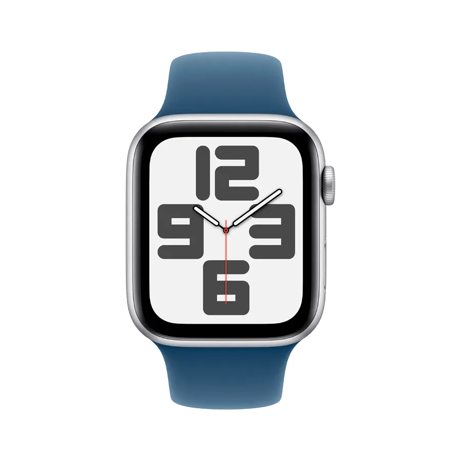 photo 2 - Apple Watch SE GPS Gen.2 (2024),  Denim Sport Band, M/L, 44mm, Silver