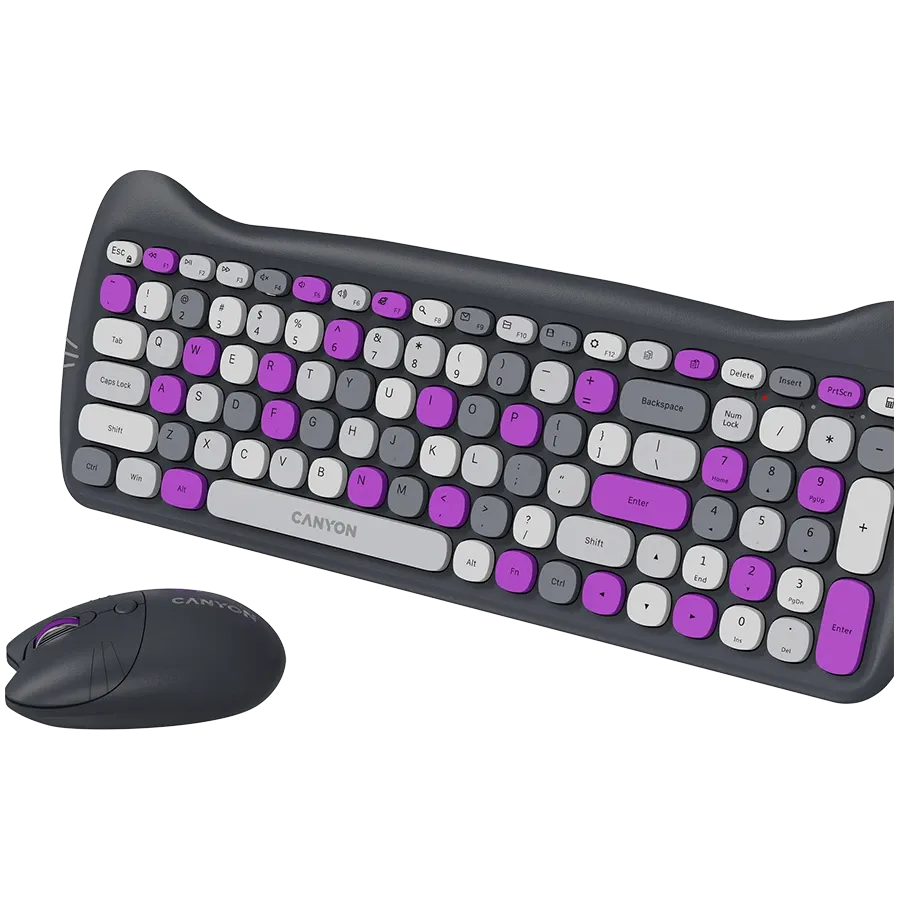 photo 3 - CANYON HSET-W6 Клавиатура, Фиолетовый