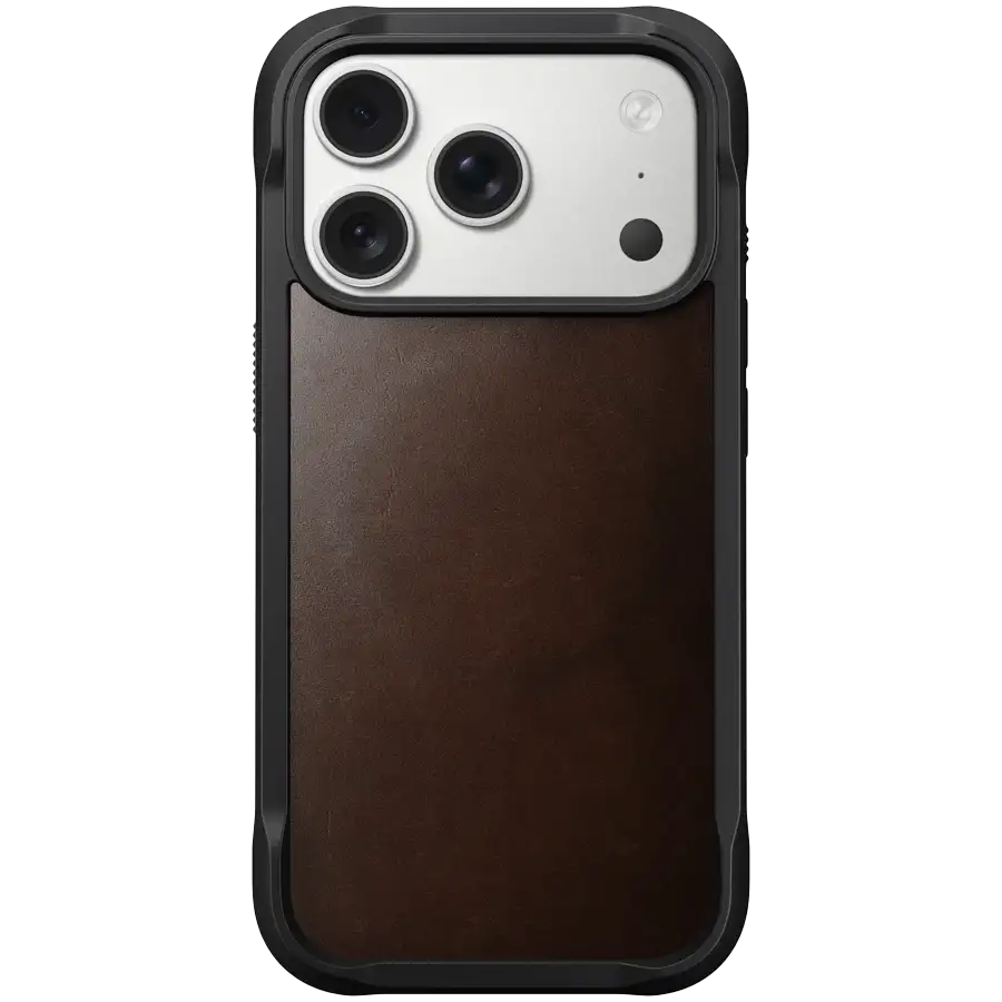 Чехол NOMAD Rugged Leather Horween с MagSafe для iPhone 17 Pro, Rustic Brown – photo 1