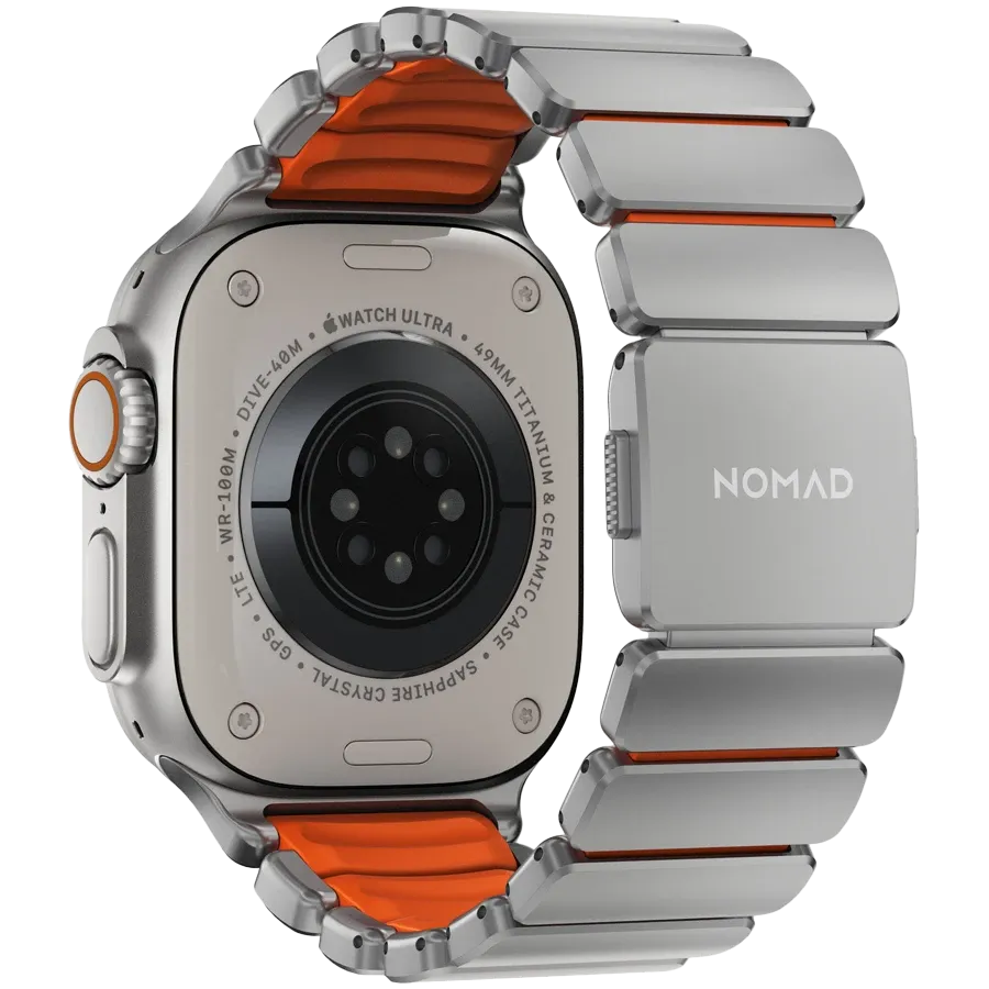 photo 3 - NOMAD Band Extension Stratos Band Natural Hardware/Ultra Orange за Apple Watch 44 mmApple Watch 45 mmApple Watch 46 mmApple Watch 49 mm 46/49 mm