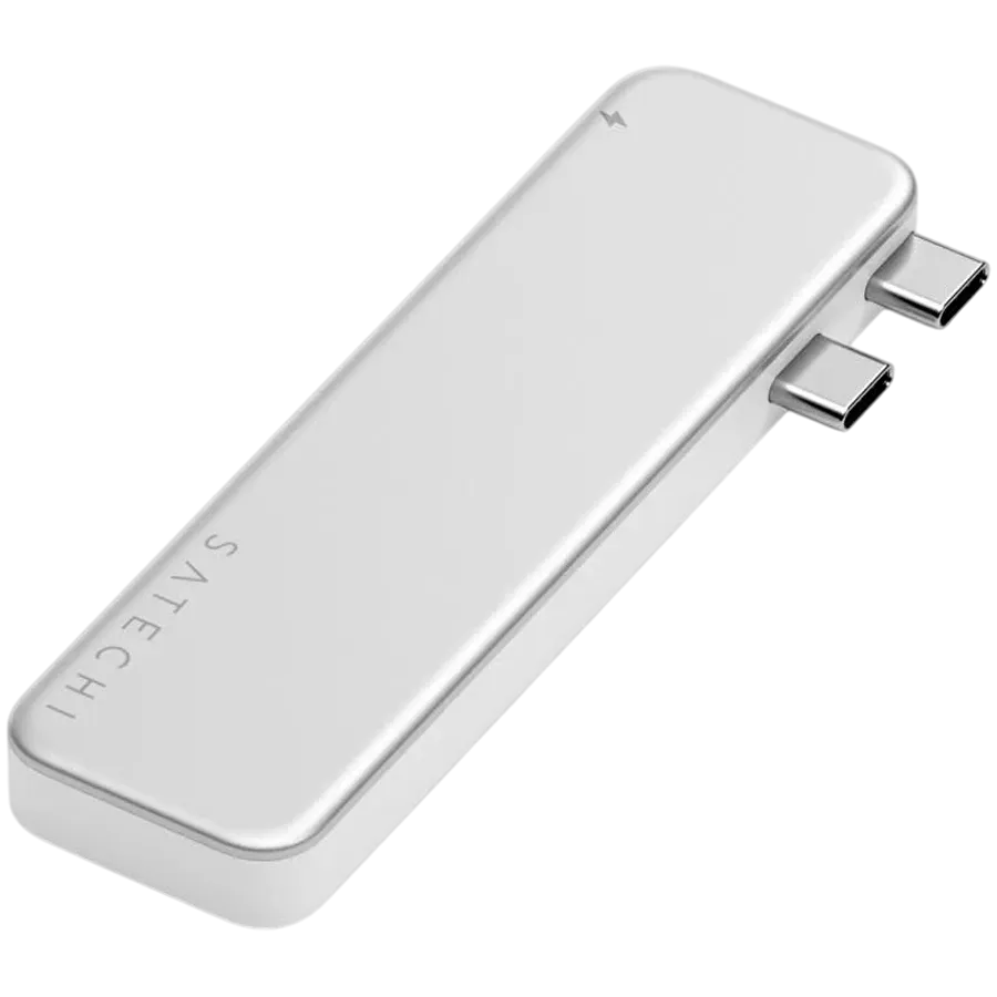 Многопортовый адаптер Satechi Snap USB‑C 6-в-1 для MacBook Neo, Серебристый – photo 2