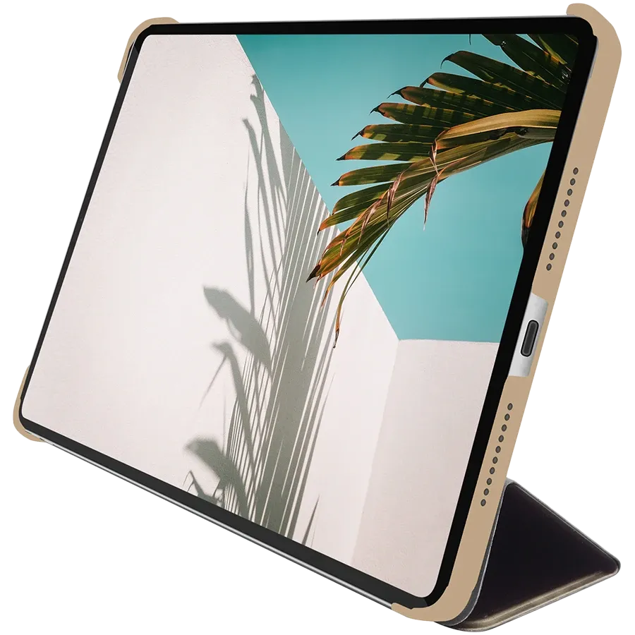 photo 2 - Обложка Smart Folio MACALLY Bookstand Золотой для iPad mini (6-го поколения)