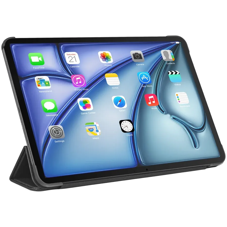 photo 6 - Чехол DECODED Smart Folio Slim из текстурированного силикона для iPad Air 11 (M2/M3), Charcoal Black