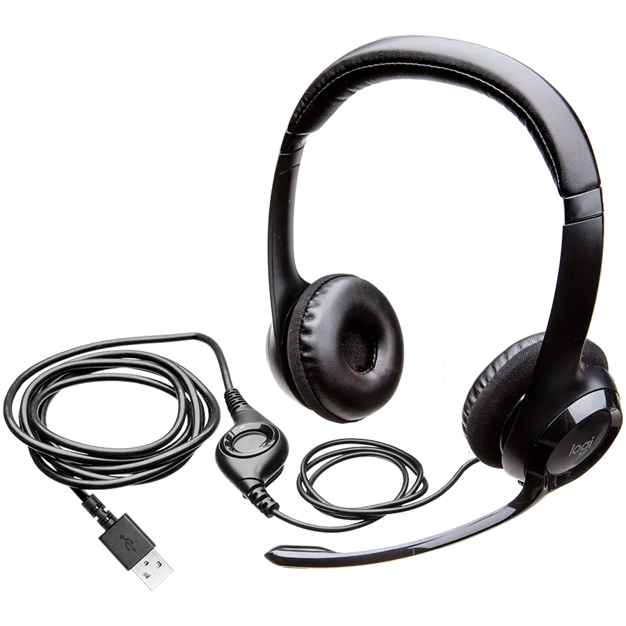photo 1 - LOGITECH H390 Дротова гарнітура, Чорний