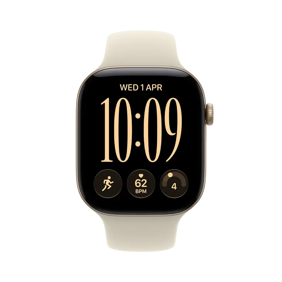 Apple Watch Series 12 GPS + Cellular,  Sand Sport Band, M/L, 46mm, Light Gold – photo 2