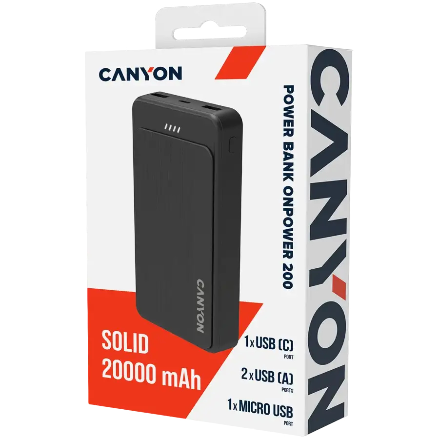 CANYON OnPower 200 Портативное зарядное устройство, Чёрный – photo 5