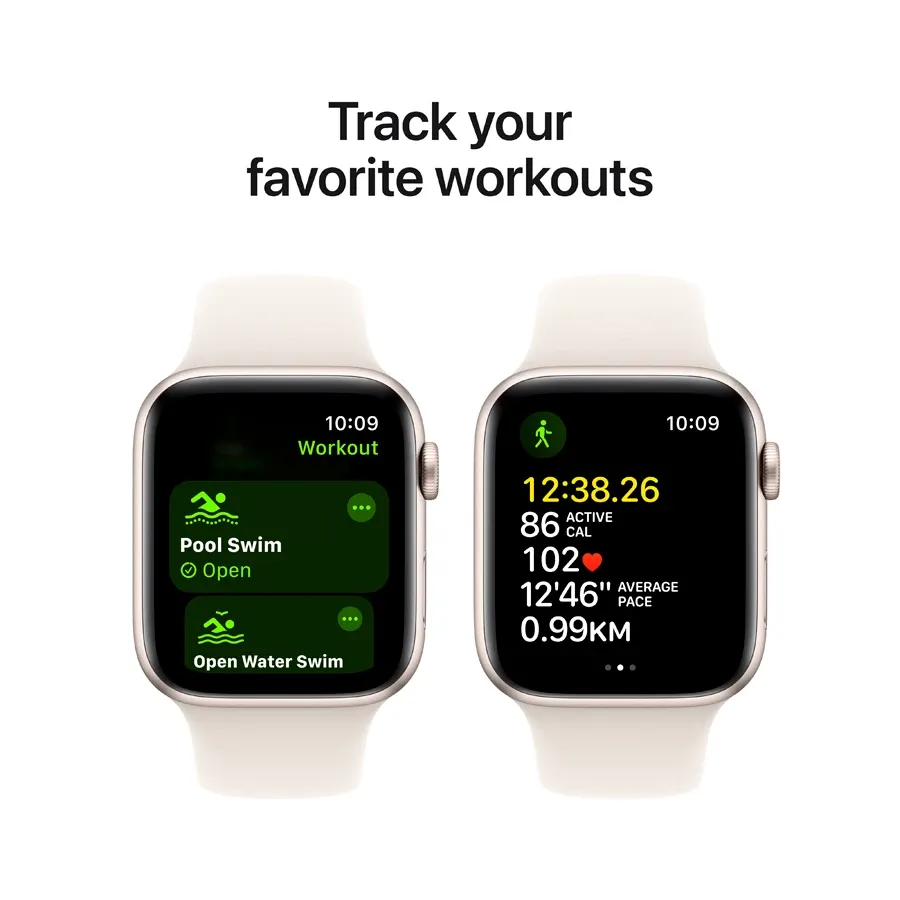 photo 6 - Apple Watch SE GPS Gen.2 (2024),  Starlight Sport Band, M/L, 44մմ, Starlight