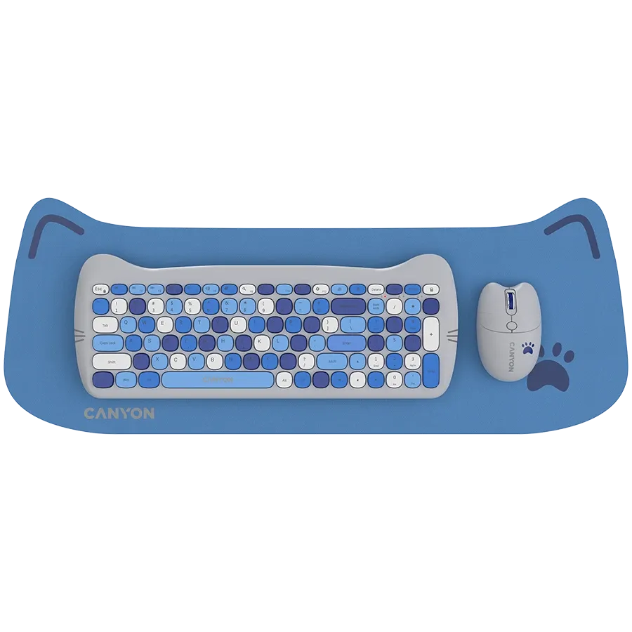photo 1 - CANYON HSET-W6 Клавиатура, Синий