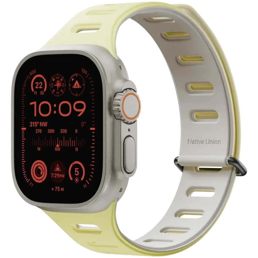 photo - Ремешок NATIVE UNION Active для Apple Watch, 42/44/45/49 mm, Lemon/Sandstone