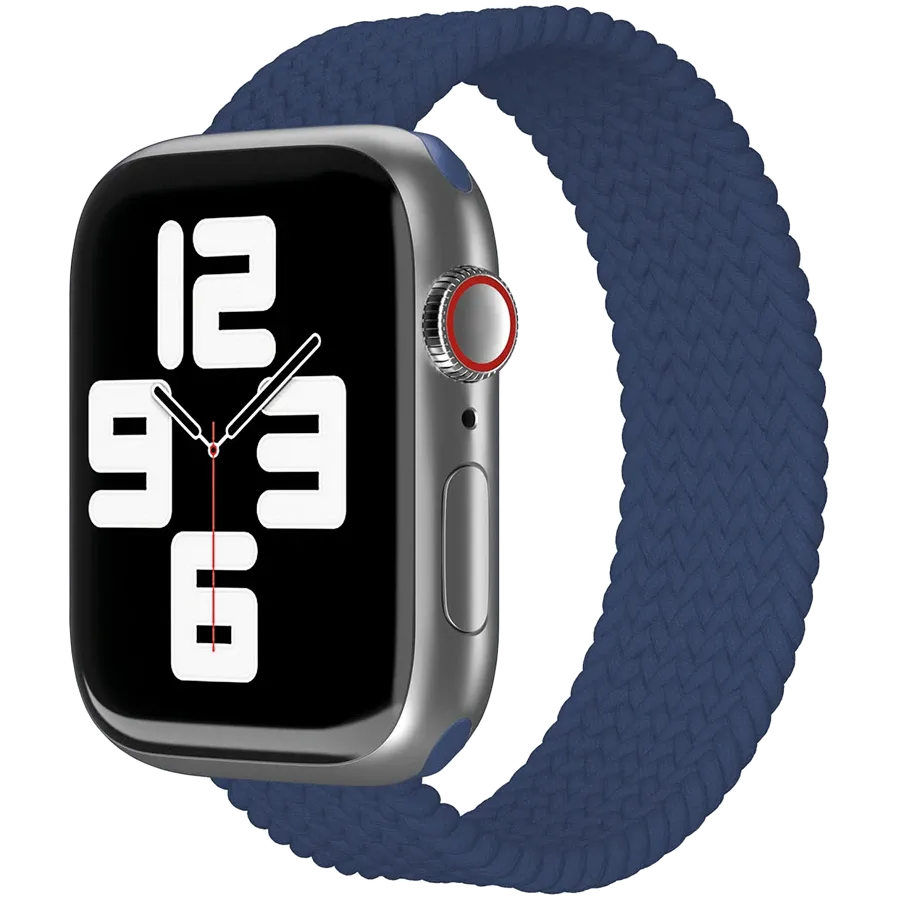 photo 1 - VLP Woven nylon strap Бау үшін Apple Watch 38/40/41 mm, Өлшемі L/XL, Қара көк