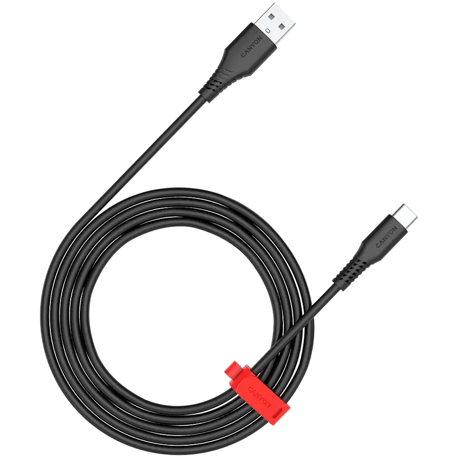 CANYON USB-A to USB-C Cable , Чёрный, 2м – photo