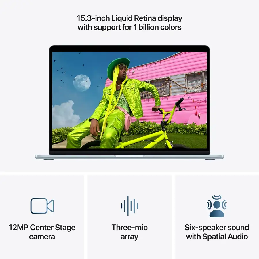 MacBook Air 15.3" M5 (10C CPU/10C GPU), 32 ГБ, 1 ТБ, Небесно-голубой – photo 5