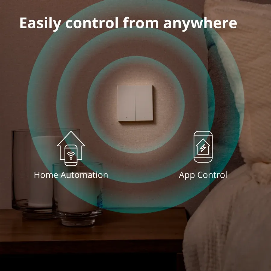 photo 13 - Выключатель бытовой настенный AQARA Smart wall switch H1 (with neutral, double rocker)