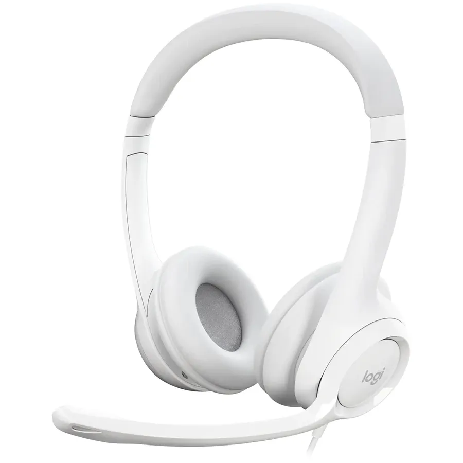 photo - Наушники LOGITECH Headset H390 USB Off-White (L981-001286)