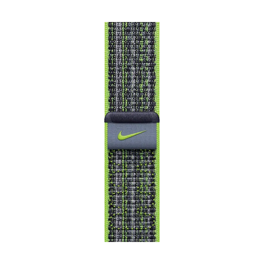 photo 1 - Apple 41mm Nike Sport Loop Ремінець Nike Sport Loop Bright Green/Blue за Apple Watch 38 mmApple Watch 40 mmApple Watch 41 mm 38/40/41 mm
