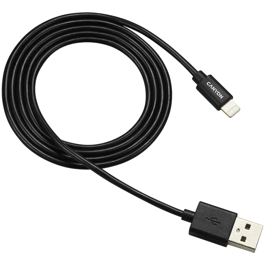 Кабель CANYON Lightning - USB MFI 1м Black – photo 1