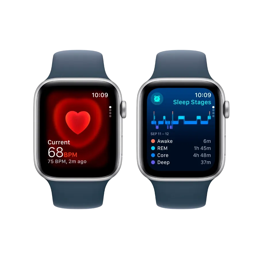 photo 5 - Apple Watch SE GPS Gen.2 (2023),  Спортивный ремешок Storm Blue, M/L, 44мм, Серебристый