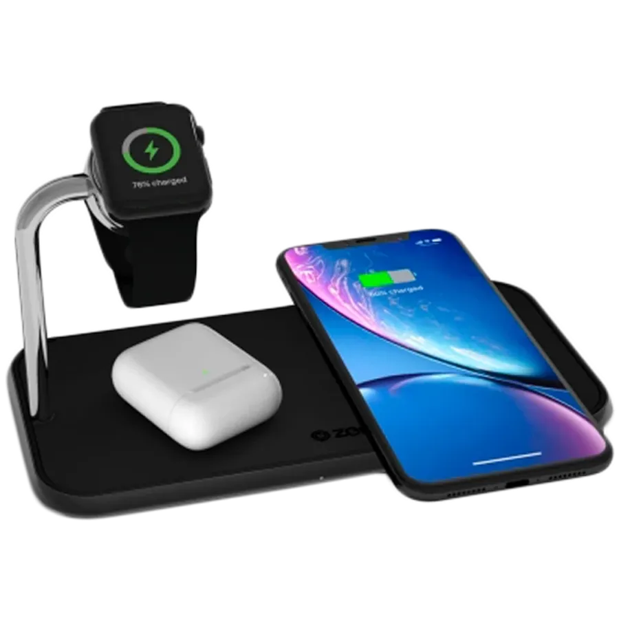 photo 2 - Док-станция ZENS Dual+Watch Aluminium Wireless Charger Black