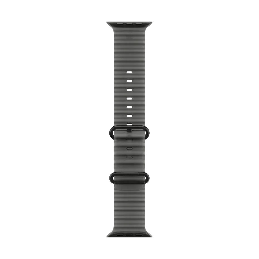 Apple 49mm Ocean Band - Black Titanium Finish Ремінець  for Apple Watch 44/45/46/49 mm, Size Універсальний розмір, Translucent Black – photo 1