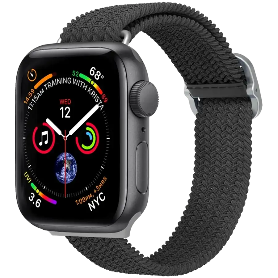 RHINOSHIELD Braided Strap Удлинитель ремешка для Apple Watch 38/40/41 mm, Чёрный – photo