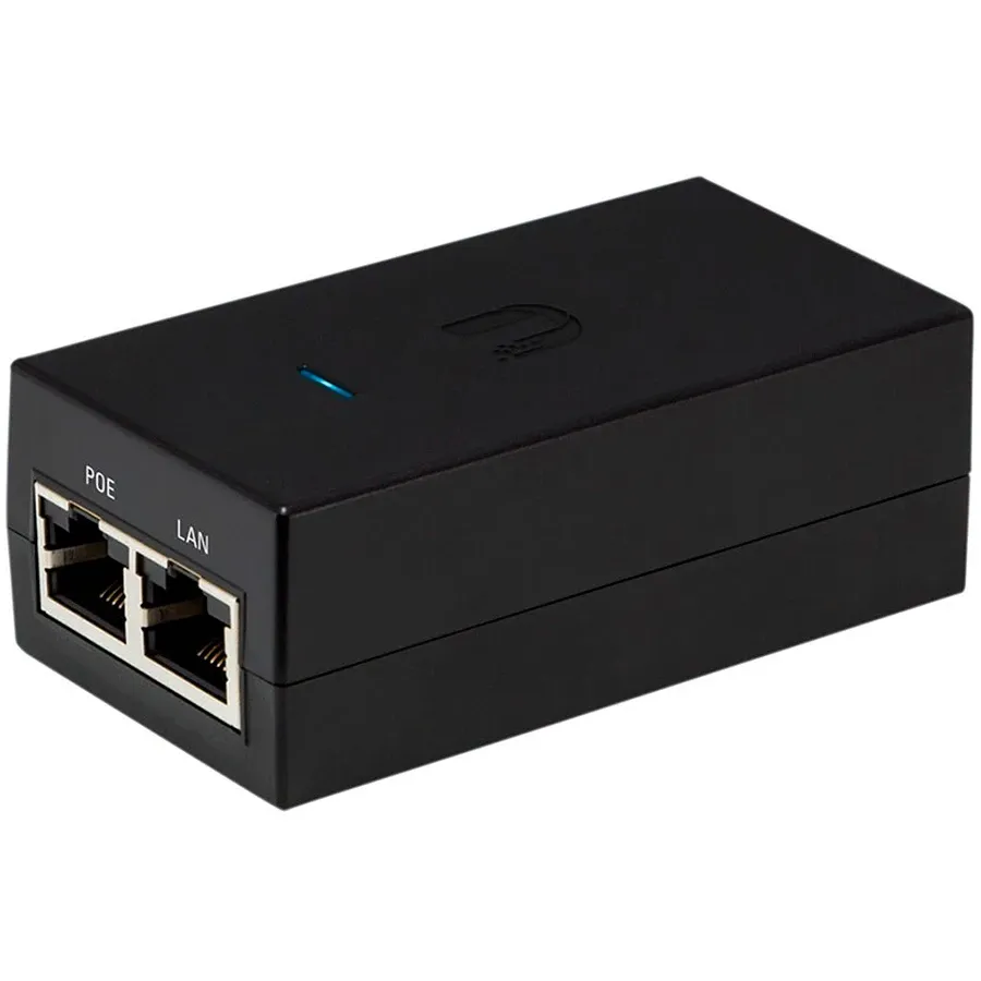 photo - Injector PoE Ubiquiti 24V 12W RJ-45, Gigabit (Power Over Ethernet), Black