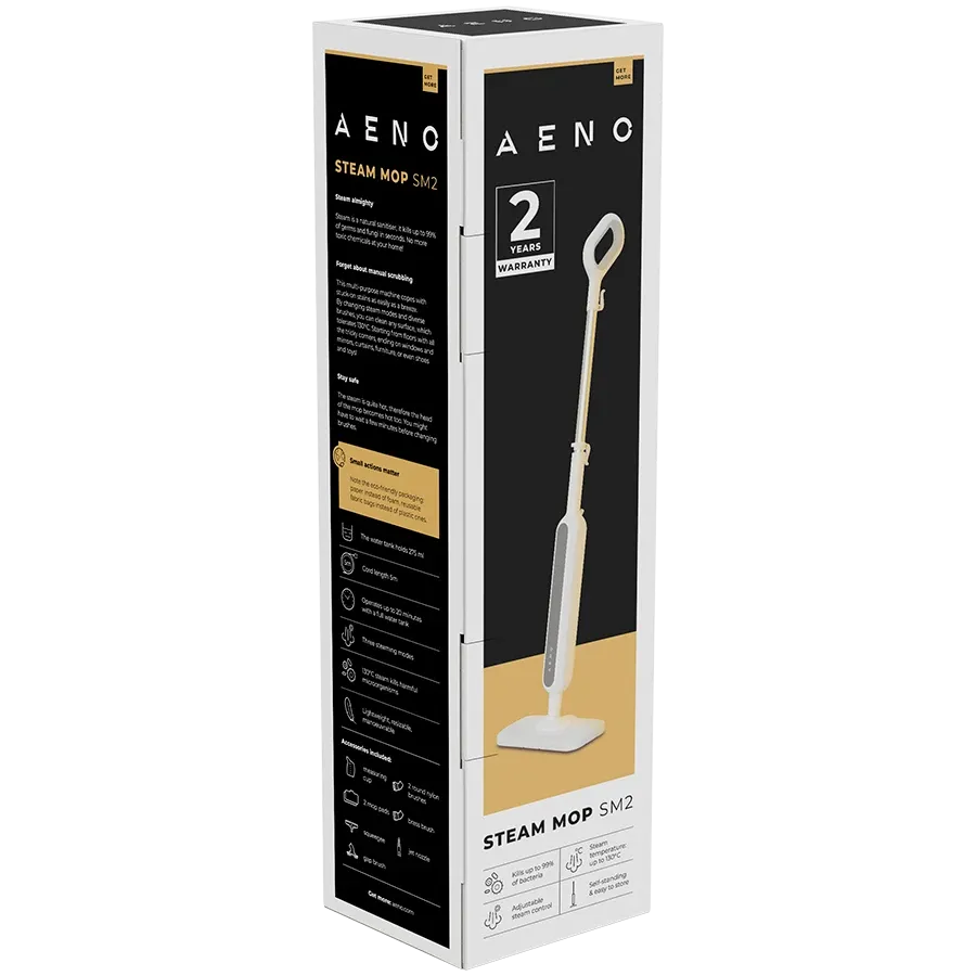 photo 15 - Парова швабра AENO SM2 Сірий/Білий