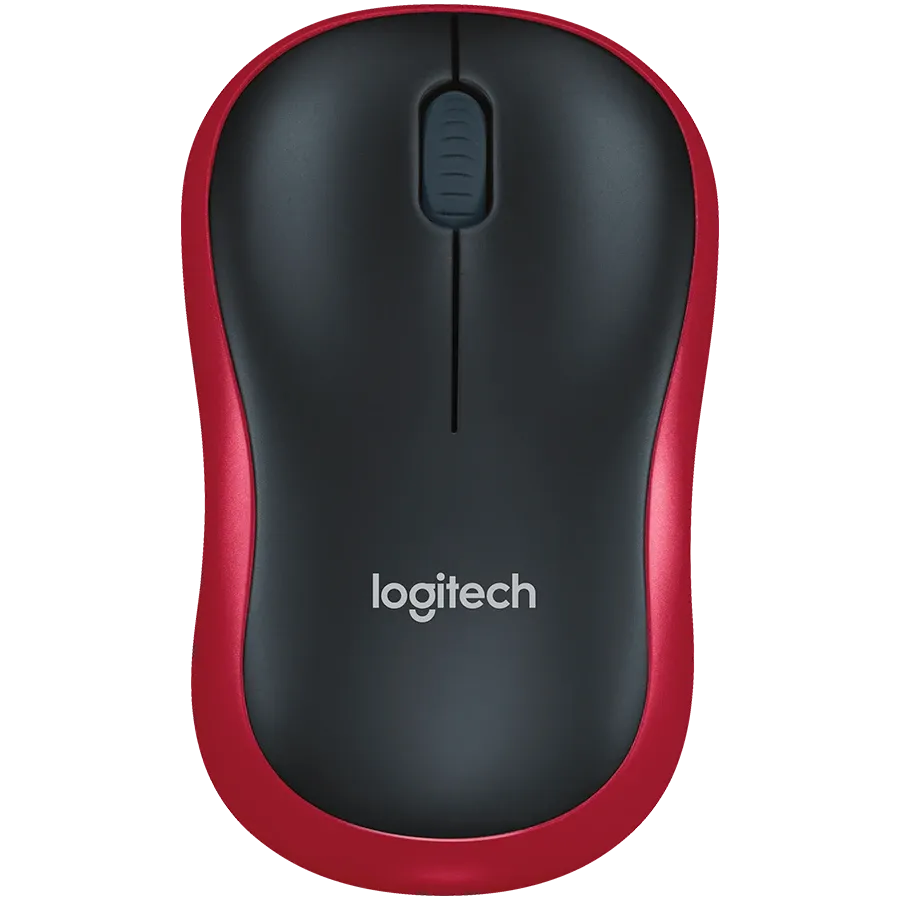 photo 1 - Миша LOGITECH M185 беспроводная USB Red (L910-002240)